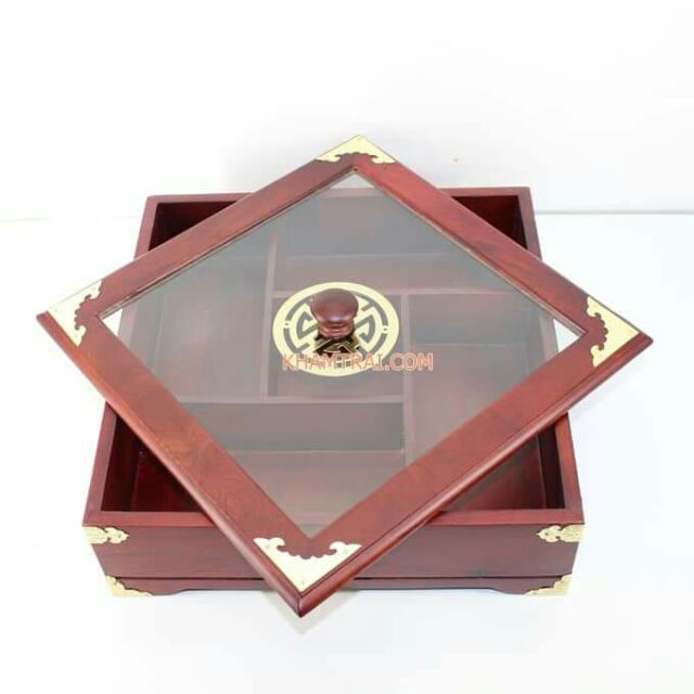 Khay mứt Tết gỗ hương
