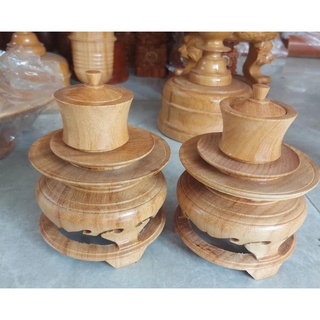 Cặp đài nước thờ cúng gỗ gõ đỏ (2 cái)