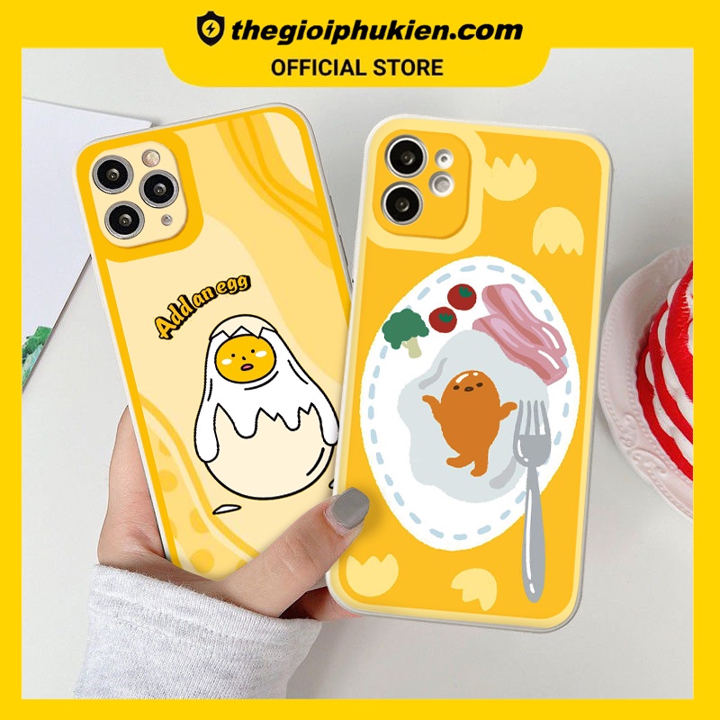 Ốp iphone - Ốp lưng iphone cạnh vuông Trứng ngộ nghĩnh dành cho ip 6 đến 14promax - ng250