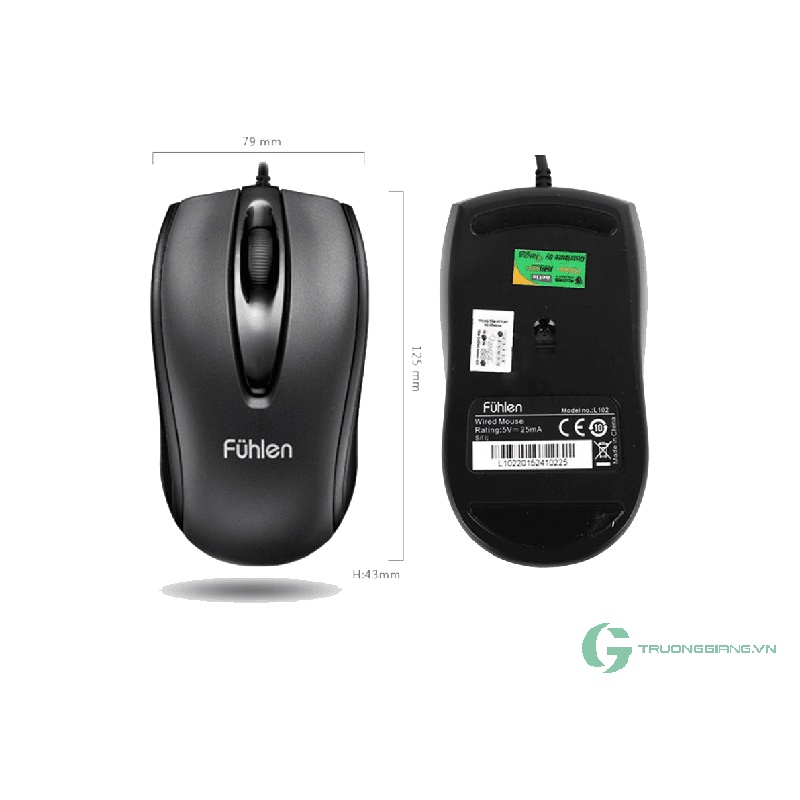 Chuột máy tính,chuột có dây Fulhen L102 hàng nhập khẩu giá tốt nhất,bảo hành 12 tháng