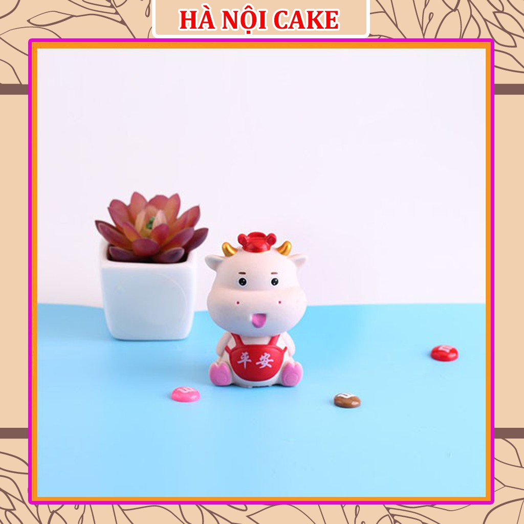 Trâu Yếm Sừng Vàng Vương Miện Hà Nội Cake Đồ Trang Trí Bánh Sinh Nhật - Trang Trí Bánh Kem