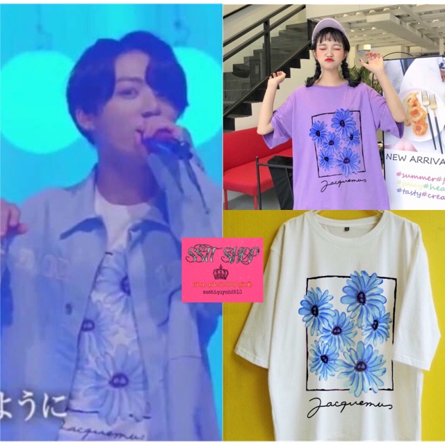 (Tặng ảnh BTS) Áo BTS JK hoa cúc hot
