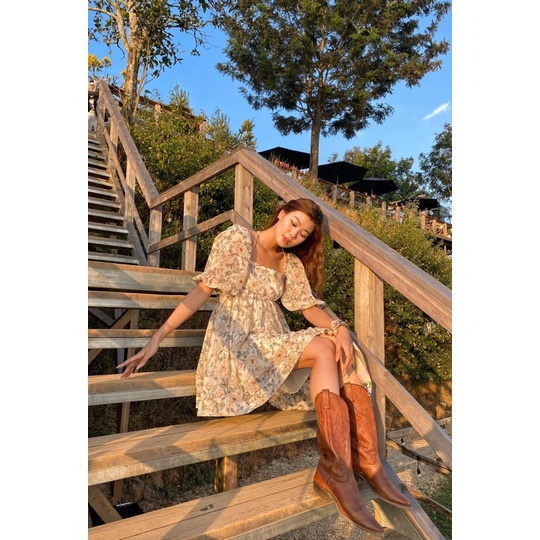 Đầm babydoll tiểu thư siêu xinh tùng xoè MIEU - JJ16