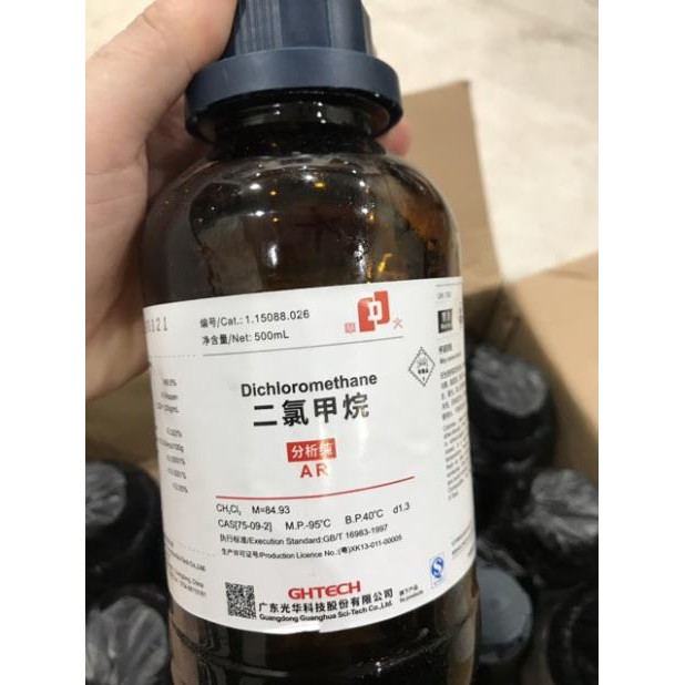 Dichloromethane CH2Cl2 chai 500ml Methylene chloride MC DCM CAS 75-09-2 ch2cl2