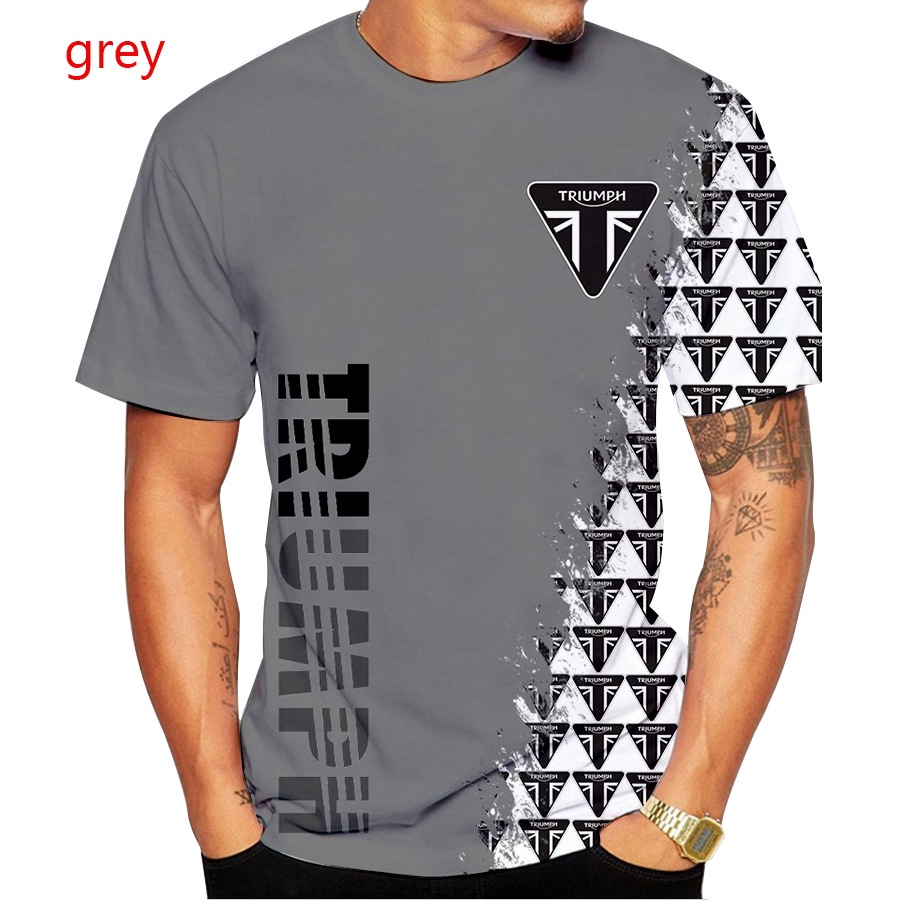 Áo Thun Nam Tay Ngắn In Hình Xe Máy 3D Cá Tính