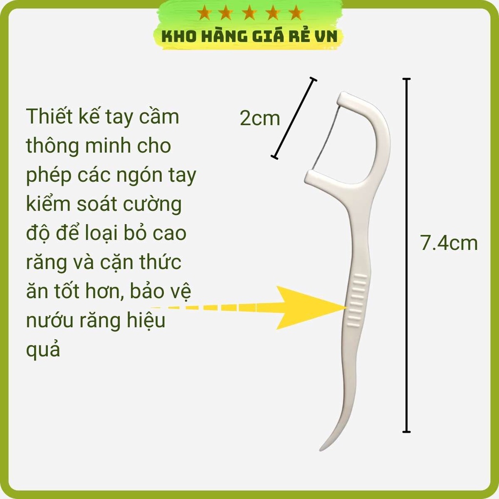 Tăm chỉ nha khoa tiệt trùng hộp 50 chiếc chất lượng cao sợi chỉ mảnh