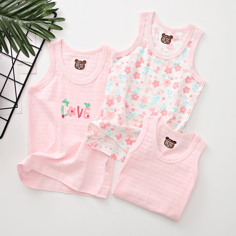 Set Áo Ba Lỗ Trẻ Em 3 Áo Cotton Xước Siêu Mềm Mát