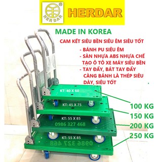 [BẢO HÀNH 12TH- VIDEO THỰC] Xe Đẩy Hàng 150kg, xe đẩy hàng 4 bánh Hàn Quốc- SIÊU ÊM, SIÊU BỀN, SIÊU TỐT