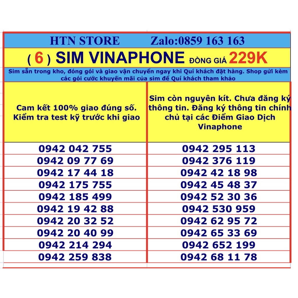 Sim vinaphone số đẹp đồng giá 229k (6)  – sim trả trước nghe gọi và 4G