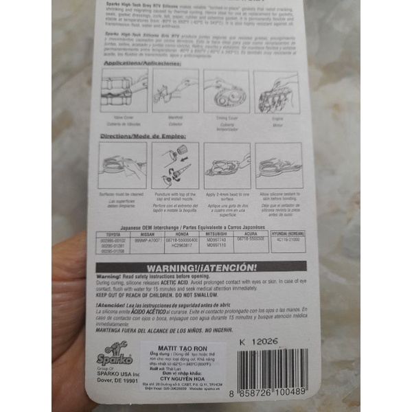 Keo tạo ron Sparko 32g.