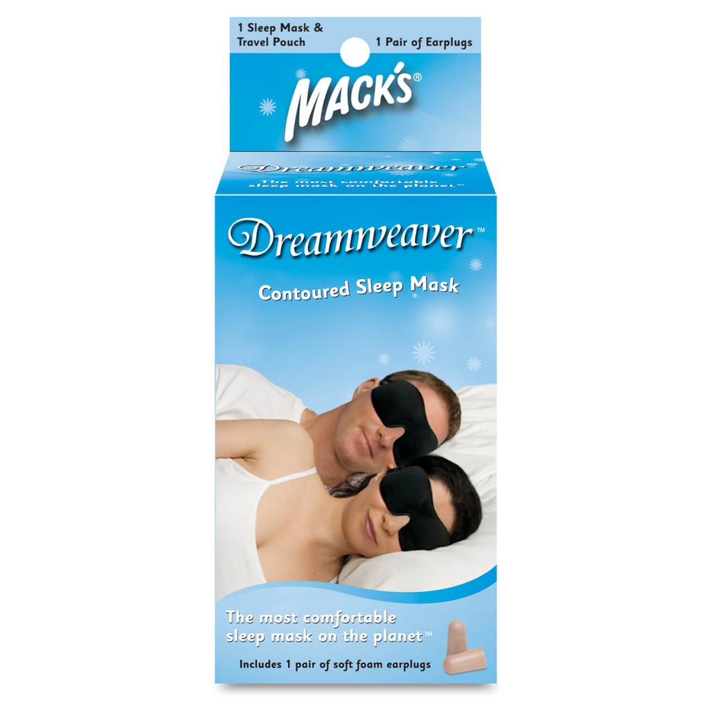 [Mã FAMALLT5 giảm 15% đơn từ 30k] Trọn bộ che mặt ngủ Mack's Dreamweaver tặng 1 đôi nút bịt tai, 1 túi đựng