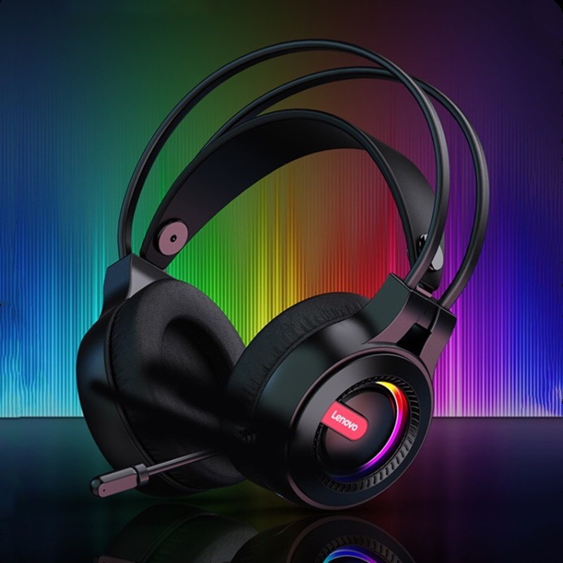 Tai Nghe Chụp Tai Gaming Lenovo, Chống Ồn Cao, Ôm Sát Hai Tai Bao Bọc Tốt Rất Thoải Mái Dùng Cho Máy Tính, Laptop