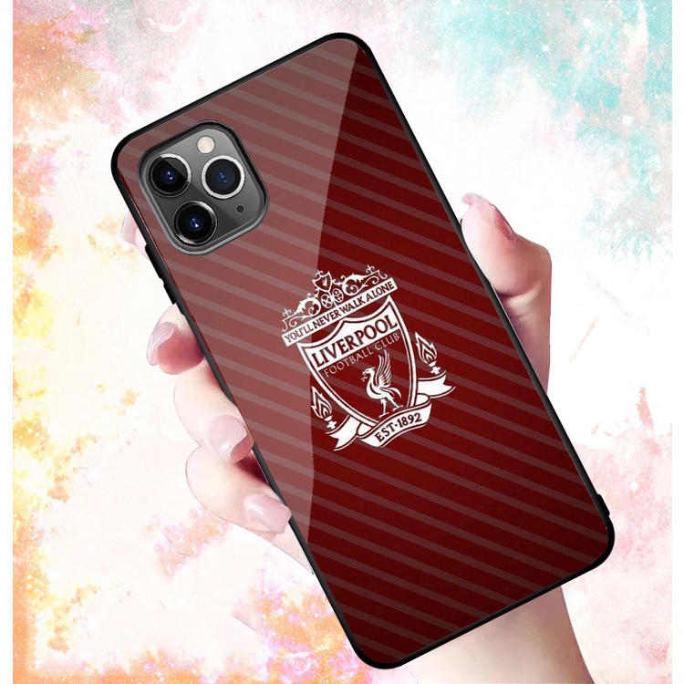 Ốp Lưng Iphone 11, 11 PRO ,11 Pro Max, 12, 12 PRO, 12 PRO MAX,12 MINI  mặt kính cường lực cao cấp In hình Câu Lạc Bộ Bón