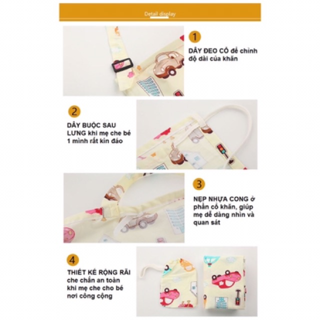 Khăn choàng cho bé bú tránh nắng,gió,bụi