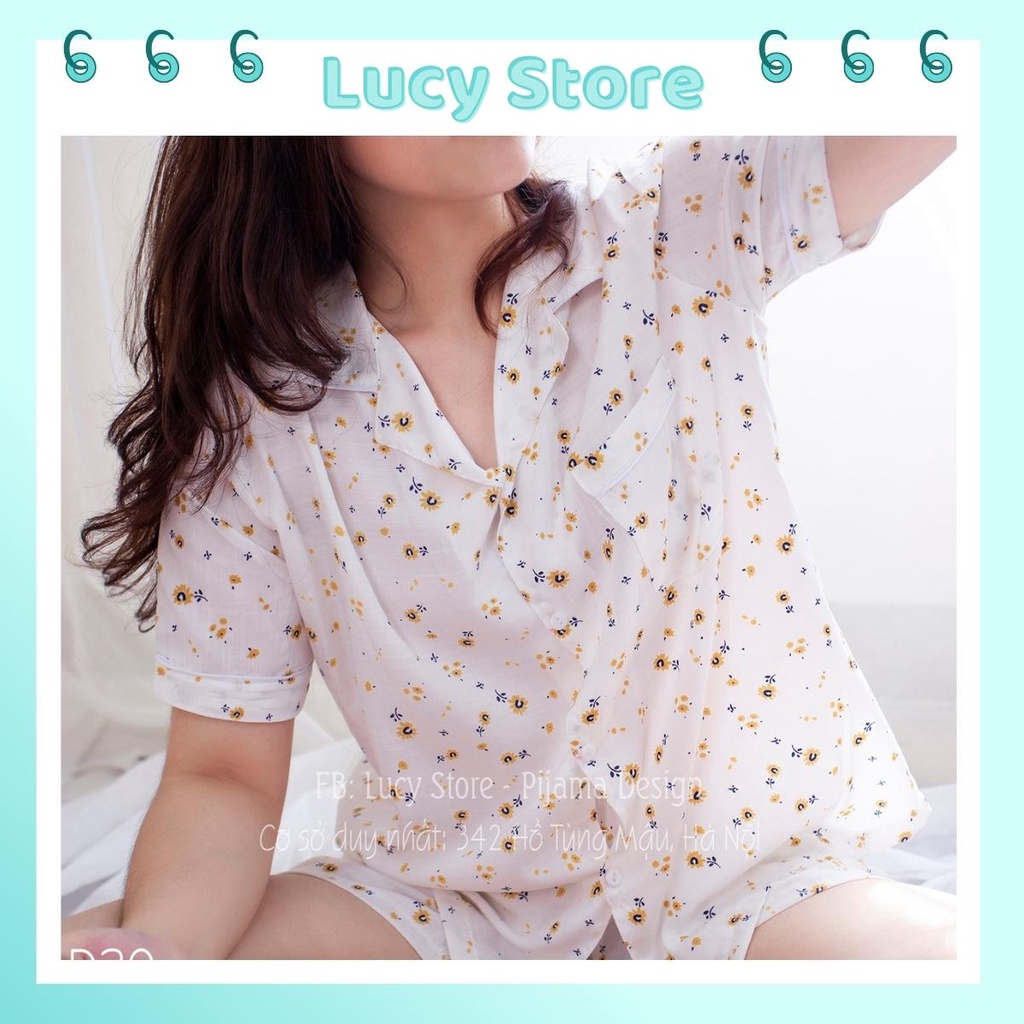 Đồ ngủ pijama quần áo mặc nhà bò sữa dễ thương chất lụa mát cao cấp Lucy Store