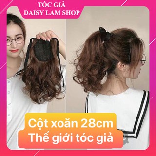 [HÌNH THẬT] Cột tóc xoăn ngắn 28cm C005