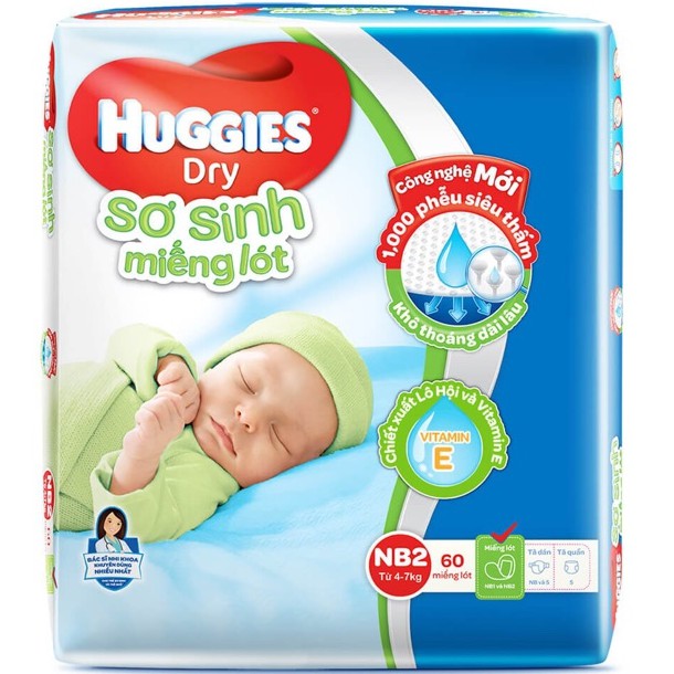 Tấm lót Huggies NB1-100 / NB2-60