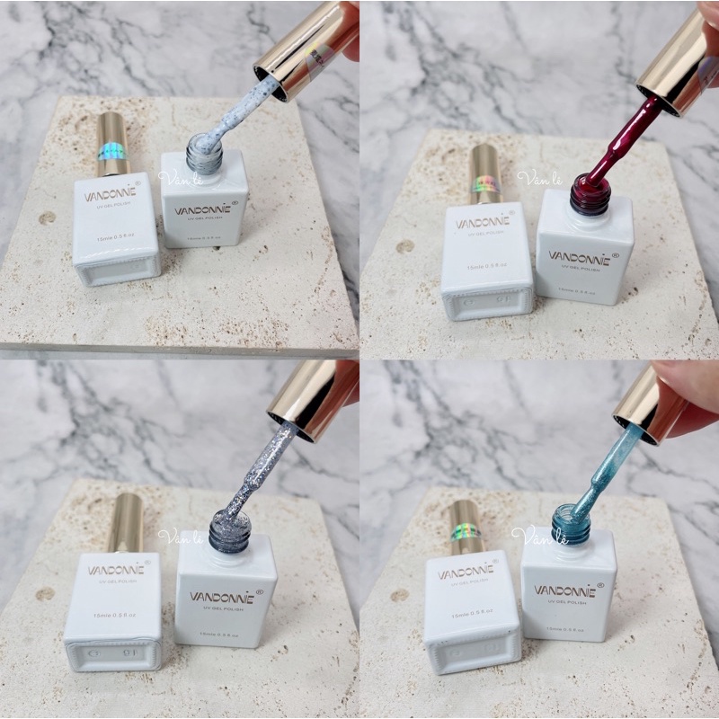 sơn gel vandonnie nhũ 7 màu đỏ tuyết các màu siêu hot
