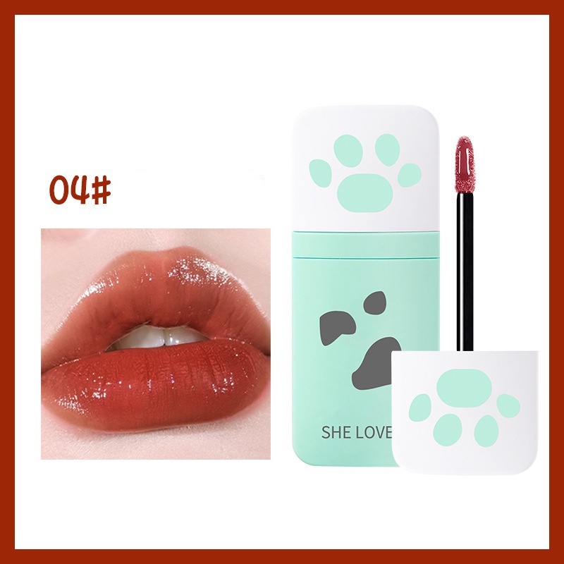 Son Môi Màu Bóng Hình Móng Mèo Màu Macaron Chống Thấm Nước Sheloves