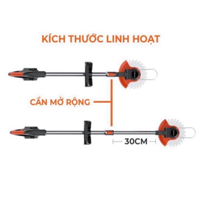 Máy cắt cỏ LAPUSEN dùng pin 36v chính hãng 2 Pin [Tặng 8 lưỡi cắt]