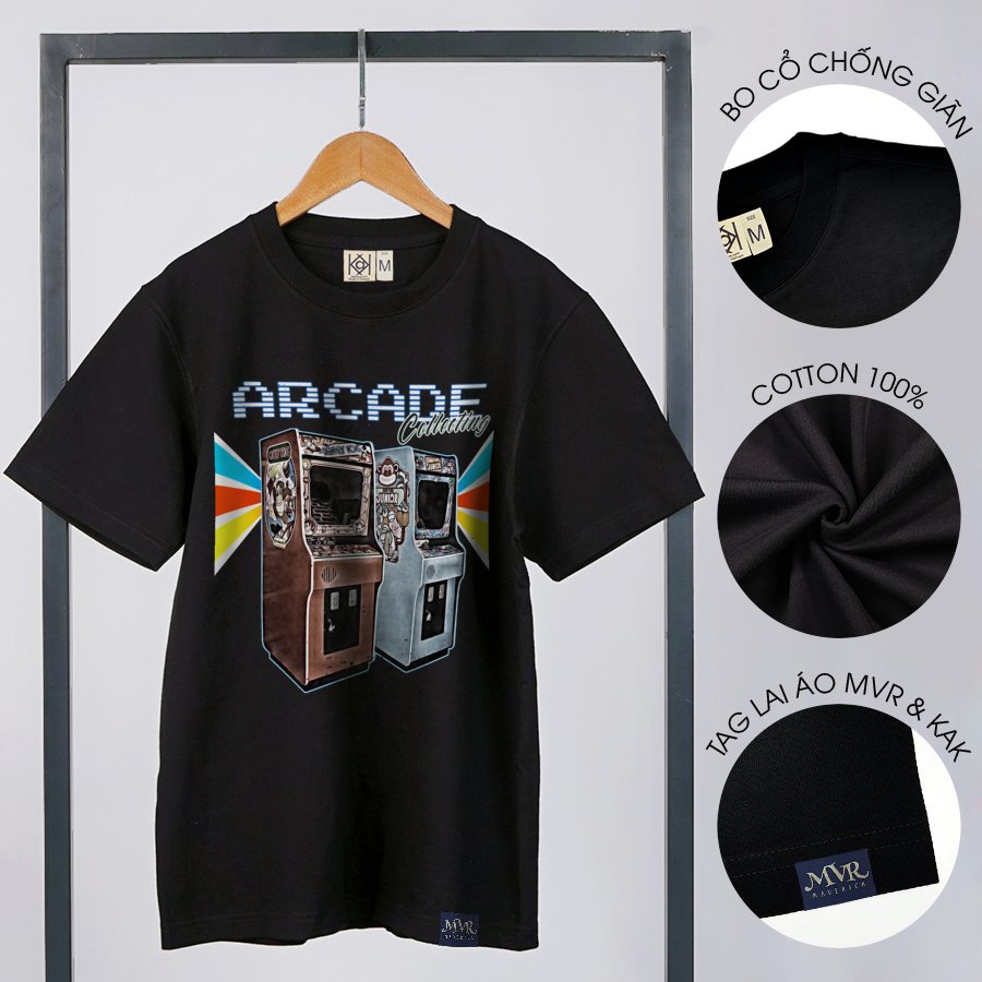 Áo thun Unisex Gamer phông nữ nam Cotton máy game thập niên 80s 1970 1980 1990 MVR KK3854