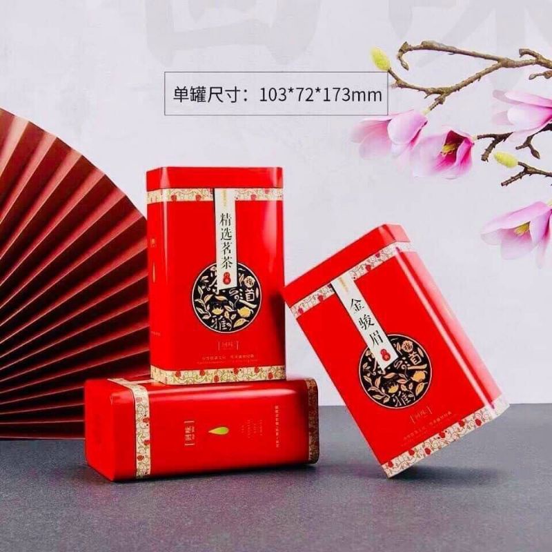 HỘP TRÀ 100G CHỮ TRUNG, HÀNG ĐẸP ĐỂ ĐÓNG QUÀ TẾT, THÁP TRÀ