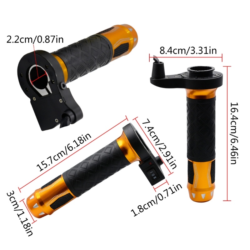 1 Cặp Bọc Tay Lái Xe Máy Sưởi Ấm Bằng Điện 22mm (7 / 8Inch)