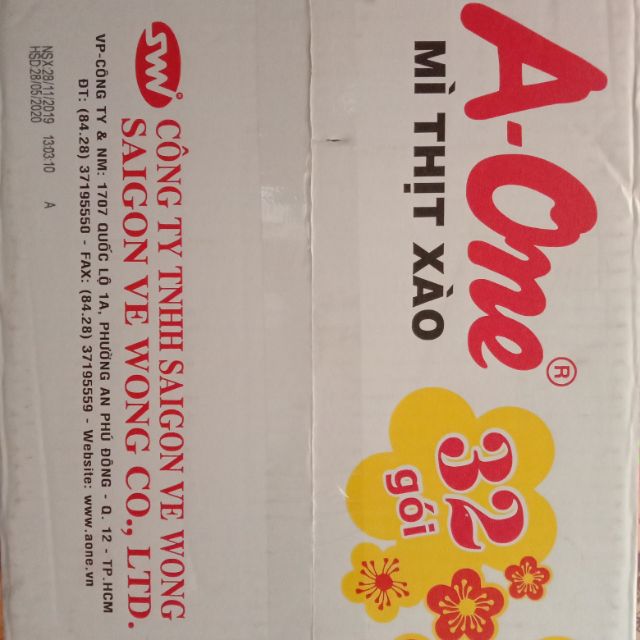 Thùng mì thịt xào A-one 30 gói