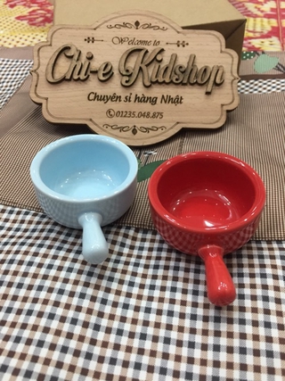 Bát gốm sứ mini có tay cầm