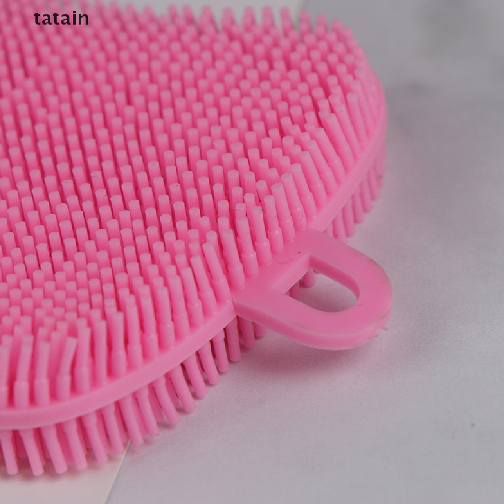 [TAT] Silicone Dish Washing Brush Pot Pan Sponge Scrubber Kitchen Cleaning Tool CVX