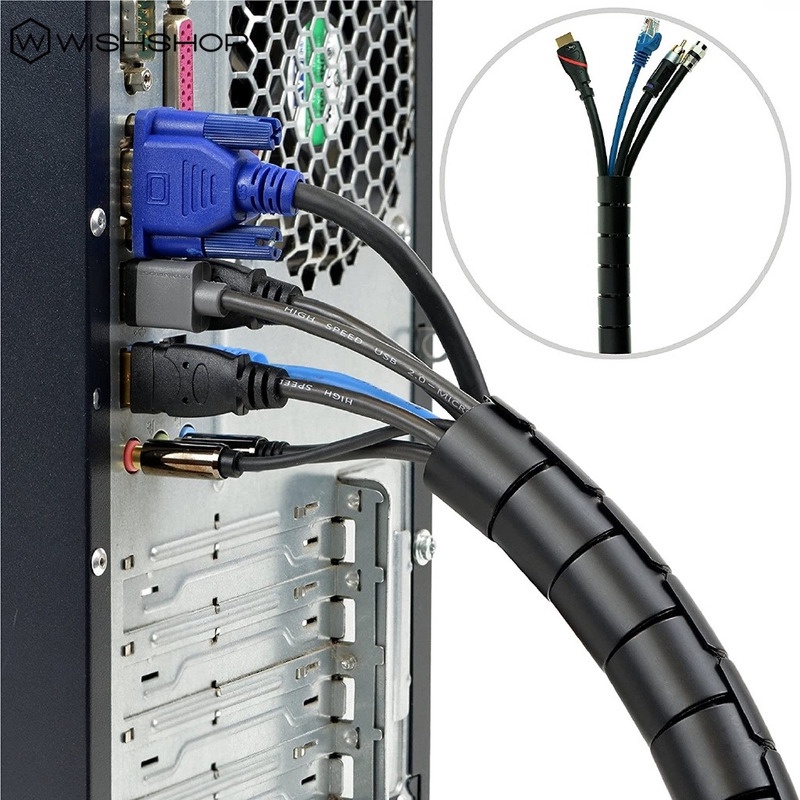 Vỏ Bọc Quấn Dây Cáp 2M Chống Rối Sắp Xếp Gọn Gàng