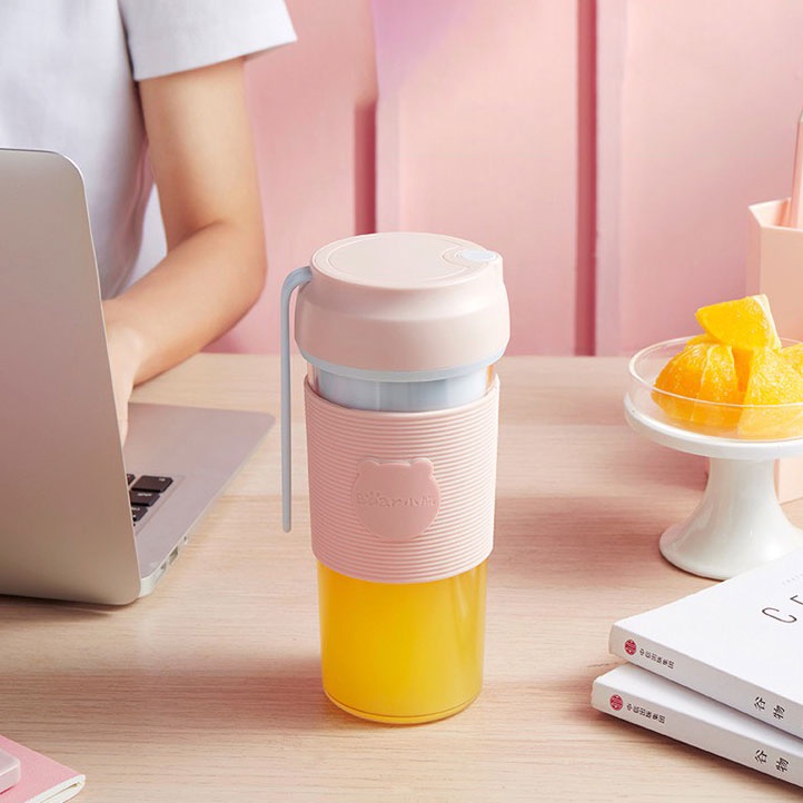 Máy xay sinh tố cầm tay BUGU 300ml, công suất 70W - Sạc pin USB tiện lợi, 4 lưỡi dao xay cực nhuyễn