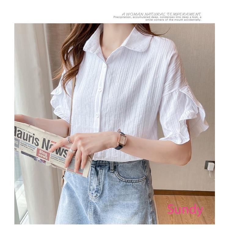 Áo Kiểu Chiffon Tay Ngắn Plus Size Thời Trang Mùa Hè Dành Cho Nữ