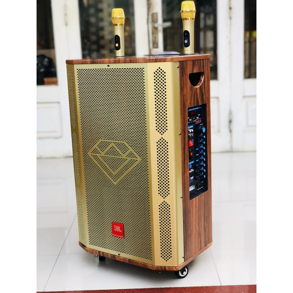 Loa Kéo JBL Cao Cấp Bass 40 3 Đường Tiếng Tặng 2 Micro Không Dây Siêu Hút Âm