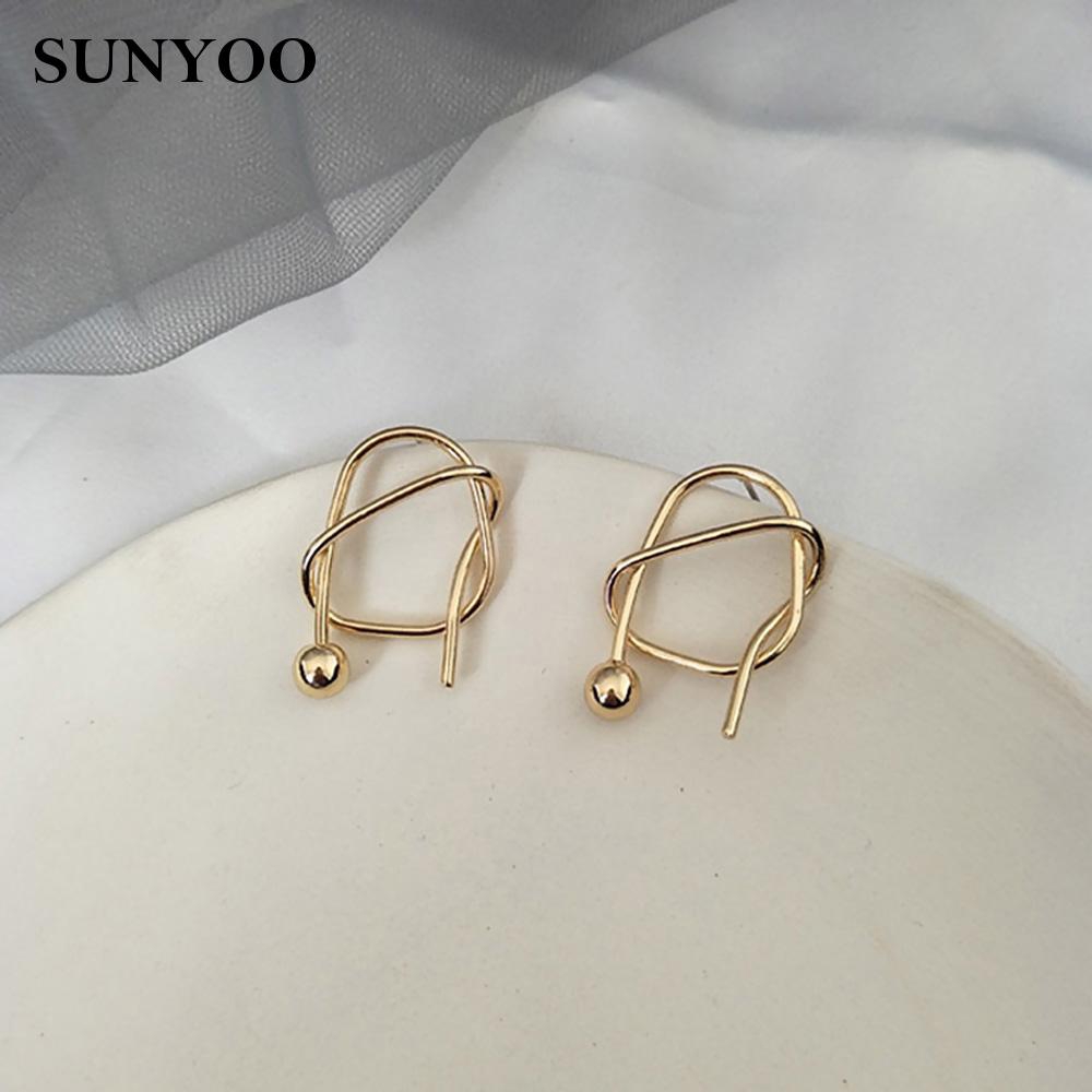  For Women Twist Knots Fashion Jewellery Gold Plated Earrings Minimalist Trendy