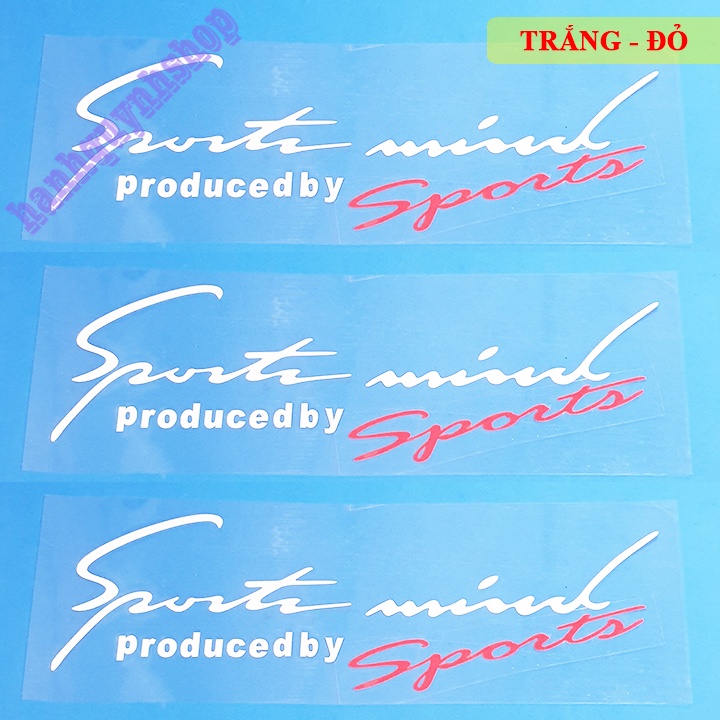 Decal Sport Mind Dán Nắp Capo Ô Tô Xe Hơi Dài 32cm