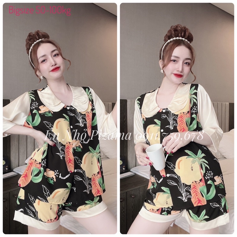 [Mã FATHANG5 giảm 10K đơn 50K] Bigsize 50-110kg Đùi Én Nhỏ Pijama