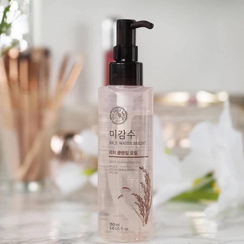 [Hỏa tốc] Dầu tẩy trang làm sáng da TheFaceShop Rice Water Bright Light Facial Cleansing Oil (150ml)