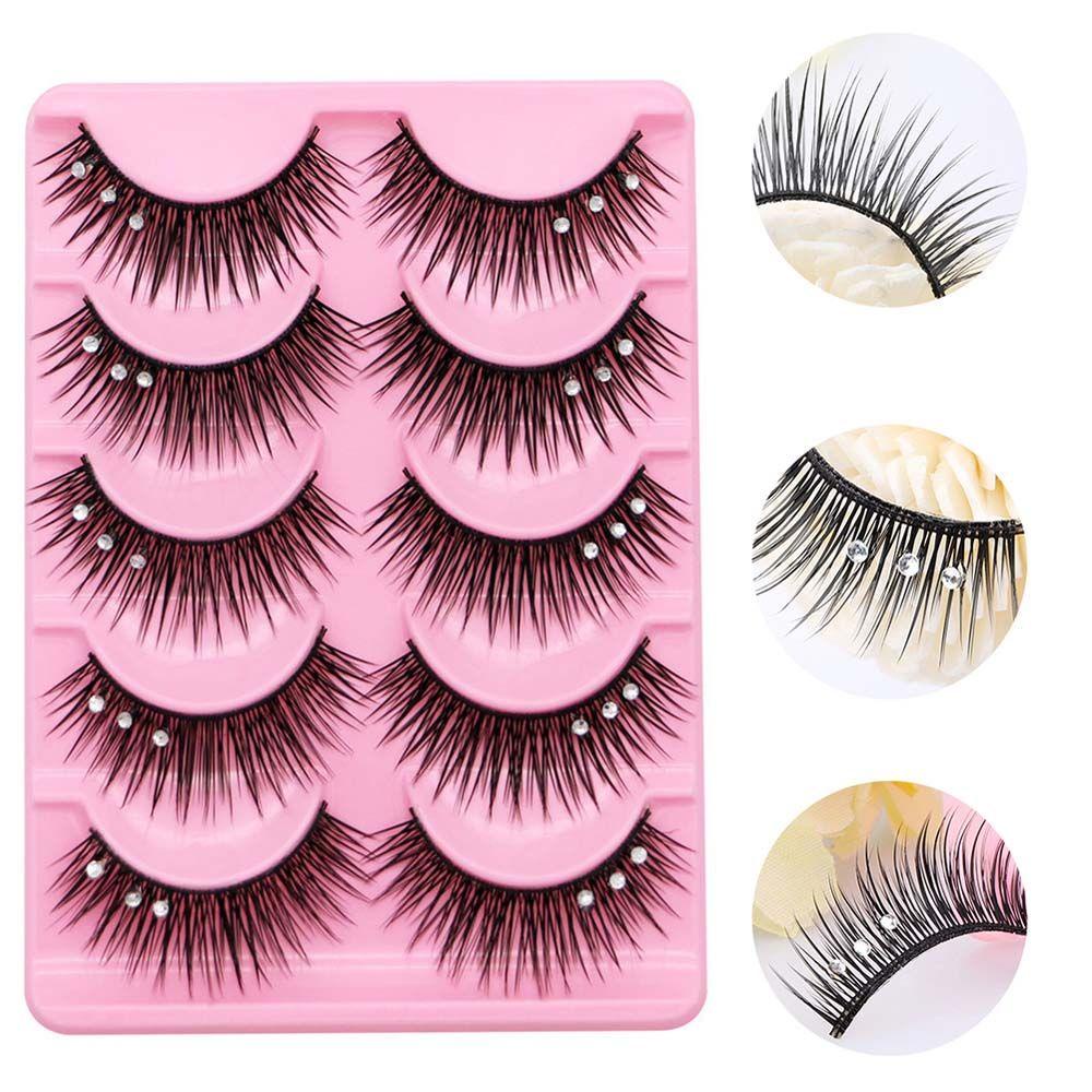 OCEANMAP Lông Mi Giả Sợi Sequin Lấp Lánh Lâu Trôi Trang Điểm Cho Nữ