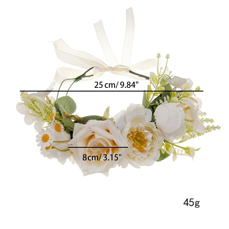 Vòng Hoa Đội Đầu Phong Cách Bohemian Dành Cho Cô Dâu