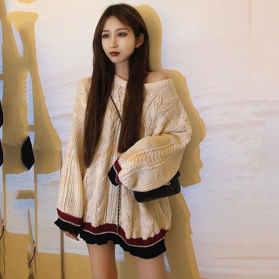 Jiashucheng Áo Sweater Chui Đầu Thoải Mái Dễ Phối Đồ Phong Cách Preppy