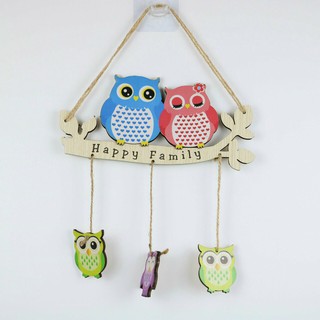 Biển bảng gỗ decor HAPPY FAMILY trang trí gia đình - nhà cửa - treo tường - treo cửa( tặng kèm móc treo)