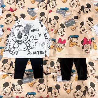 Bộ nỉ bông mickey díneyy dài tay