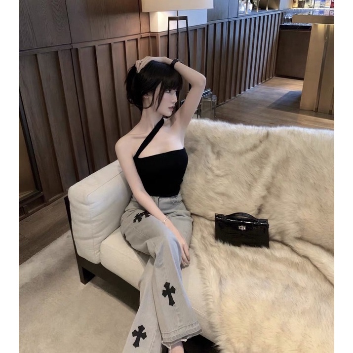 Quần suông chorme heart