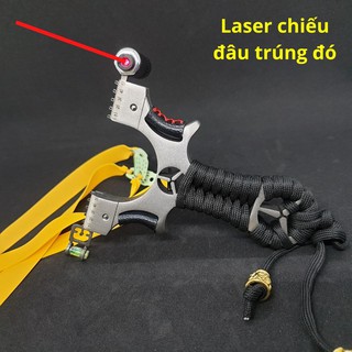 Ná Cao Su Có Ngắm Laser, Ná Thun Inox 304 Chạc Kẹp - Tặng kèm 2 bộ thun siêu mạnh