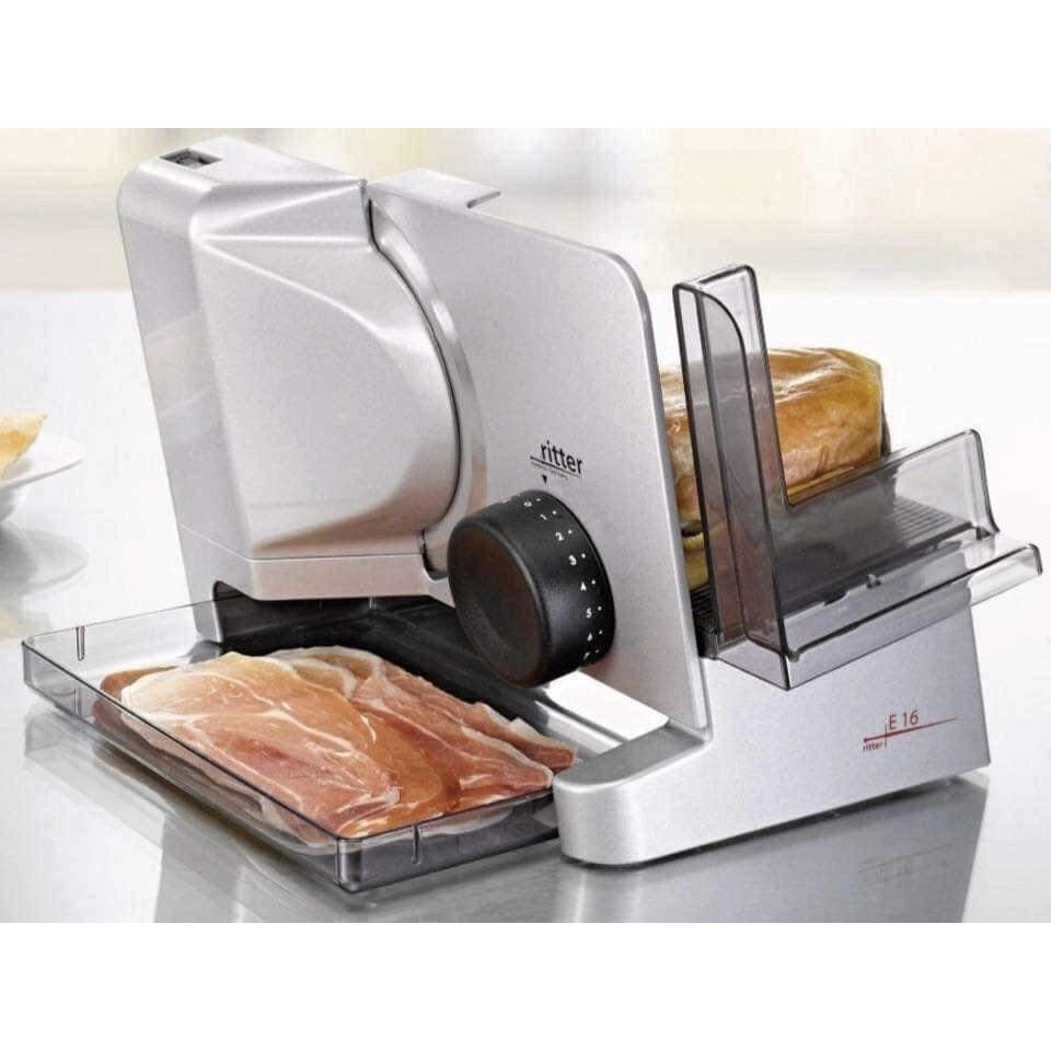 Máy thái thịt và cắt lát thực phẩm Ritter E16 loại đắt, thái được thịt đông lạnh made in Germany