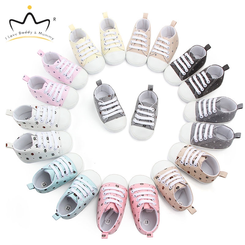 Giày Vải Cotton Mềm Chống Trượt Cho Bé Tập Đi