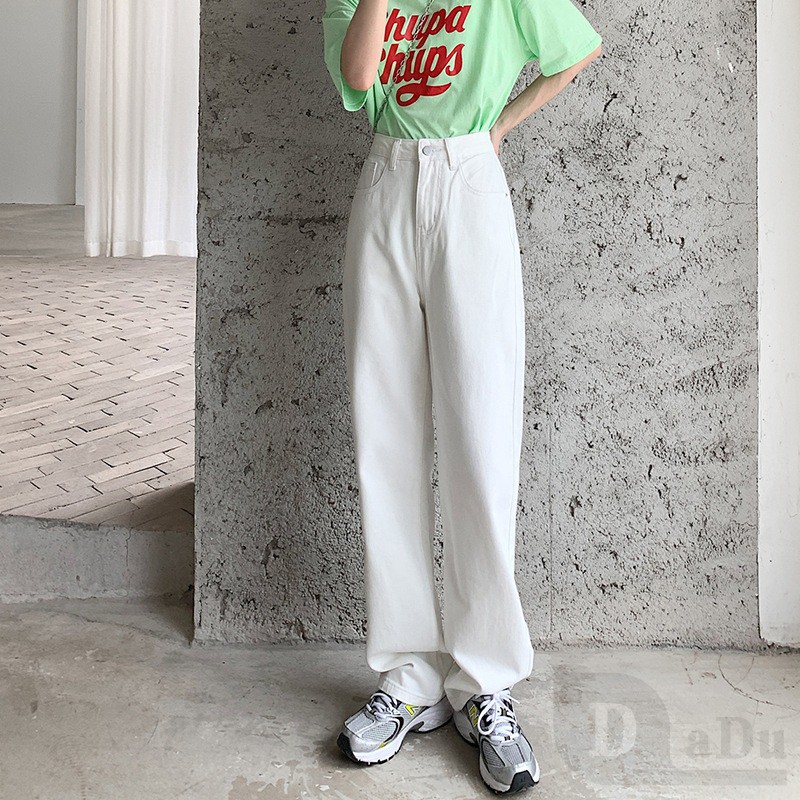 Quần Jeans Dài Phối Rách Gối Thời Trang Nữ Cá Tính | BigBuy360 - bigbuy360.vn