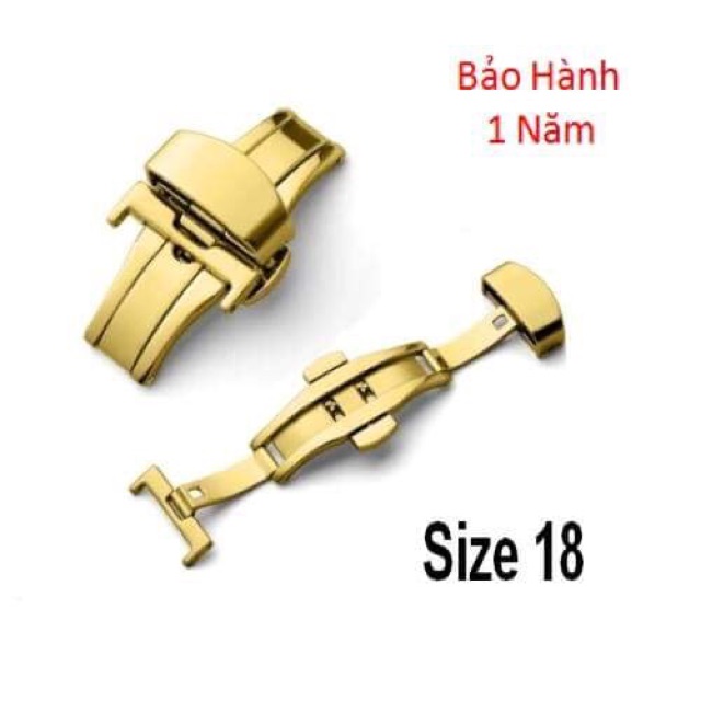 Khoá bướm thép không gỉ cho đồng hồ size 18