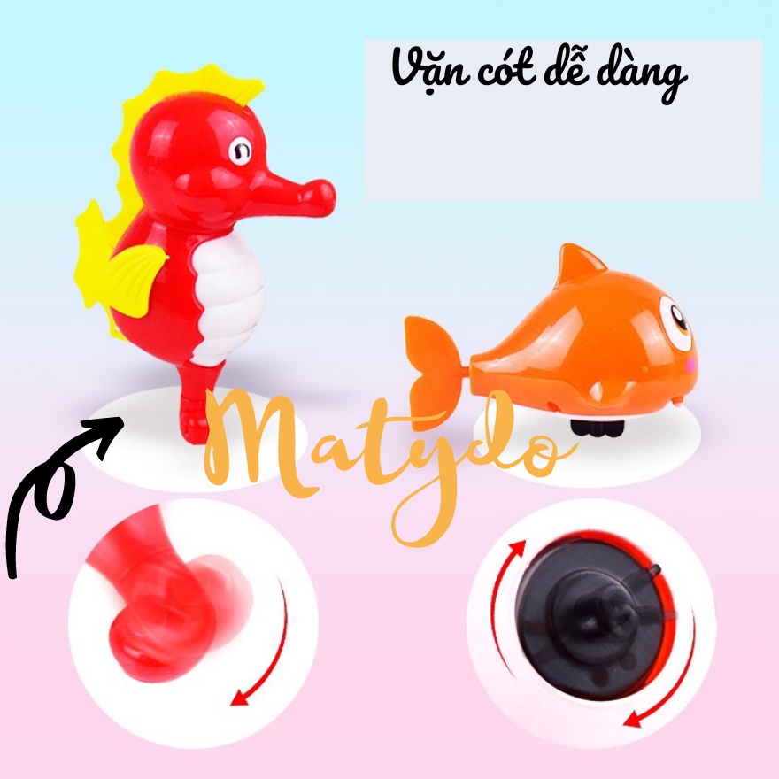 Đồ chơi thú chạy cót mini, động vật đáng yêu chạy dây cót giúp bé thích thú khi tắm